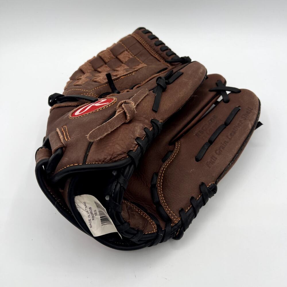 RAWLINGS RBG36B 12.5" Baseball Glove Fastback Basket Web Brown Leather RHT
